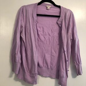 JCrew Factory Lavender Clare Cardigan L